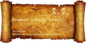 Knabel Viktória névjegykártya
